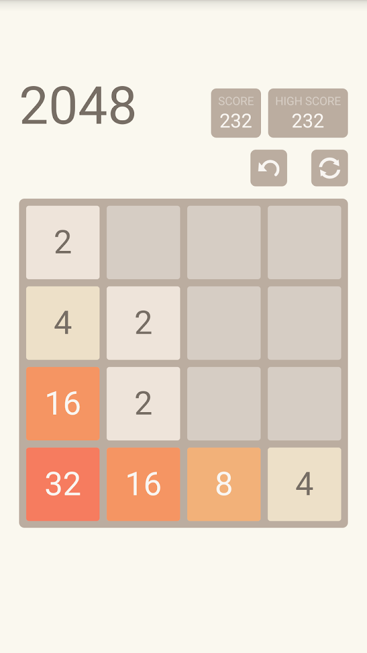 2048 screenshot
